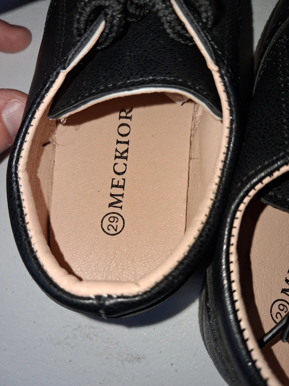 Black Kids Lace-Up Dress Shoes
